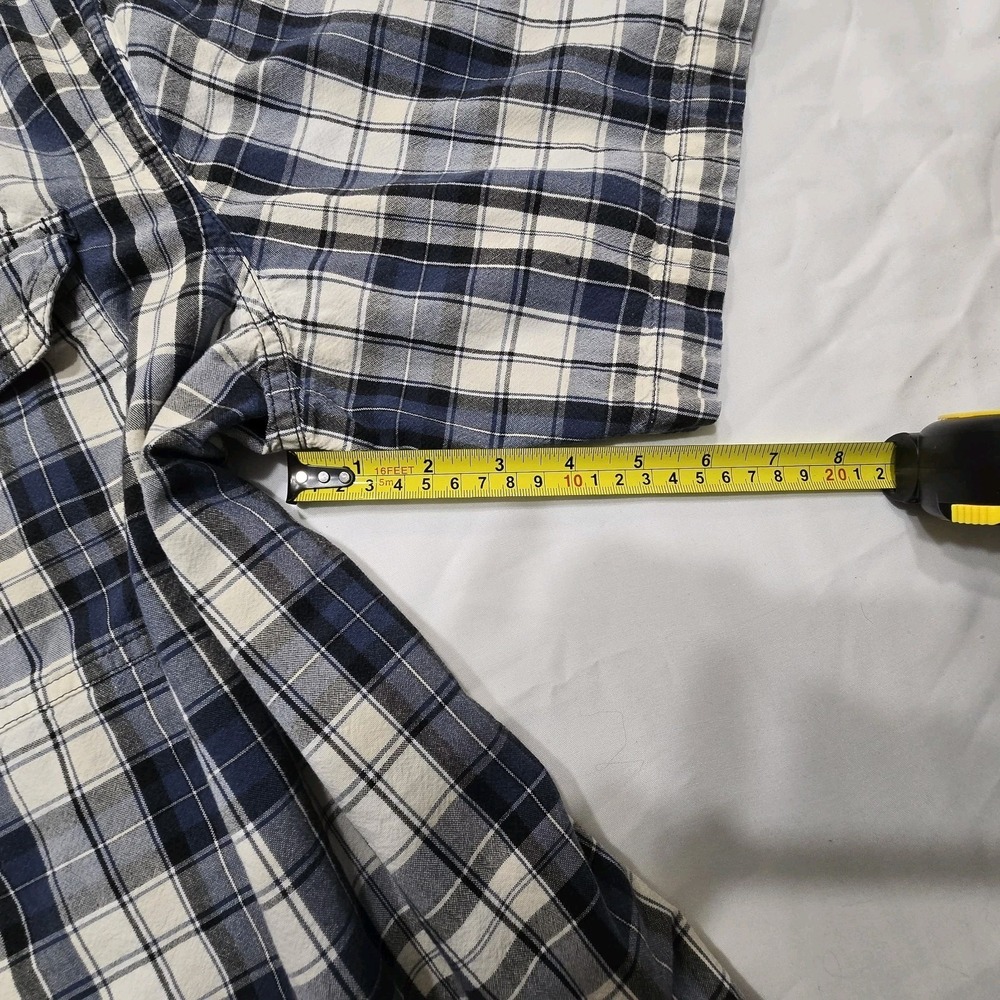 Carhartt Size 2XL Blue Plaid SS Button Down Relaxed Fit Shirt Pockets Comfort - Picture 13 of 13